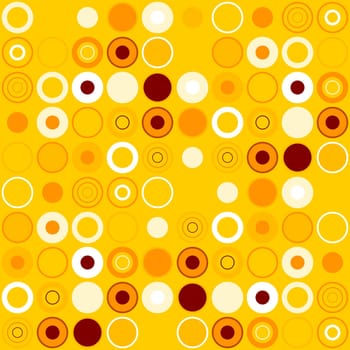 Yellow and orange circles as geometric background