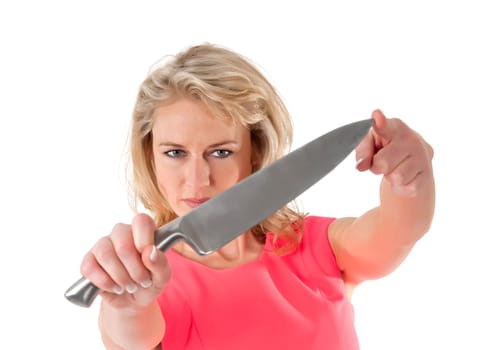 Woman with a knife