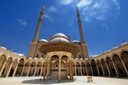 The Mosque of Muhammad Ali Pasha or Alabaster Mosque is a Ottoman mosque situated in the Saladin Citadel of Cairo in Egypt and commissioned by Muhammad Ali Pasha between 1830 and 1848.