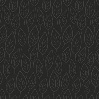 Dark leaves abstract seamless pattern. Vector, EPS8