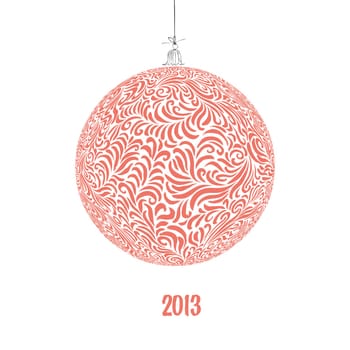 Christmas ball illustration, vector.