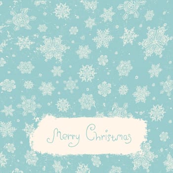 Vintage Christmas card with the wishes.  Vector illustration, EPS8.