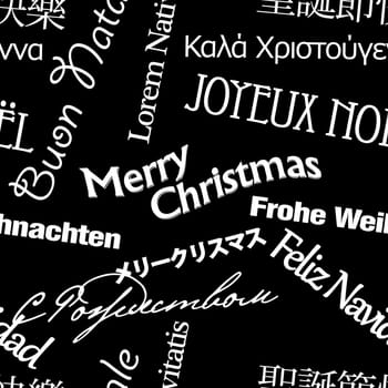 Seamless multilingual greetings pattern. Vector illustration, EPS8.