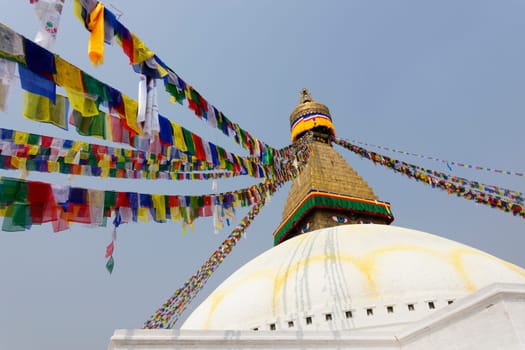 Bodhnath stupa also called Boudhanath is the largest stupa in the world, Kathmandu, Nepal