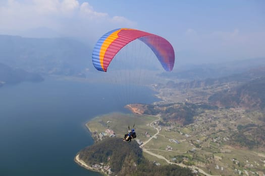 Tandem paragliding in Pokhara, Nepal