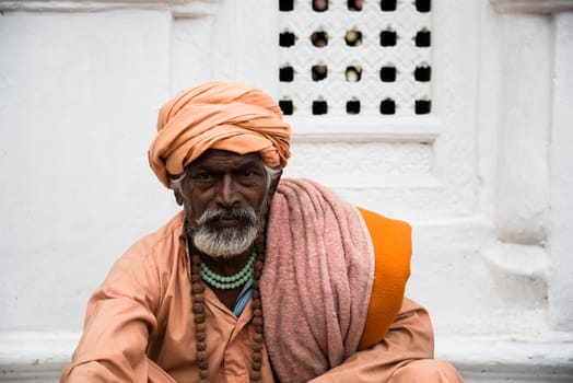 KATHMANDU, NEPAL - MARCH 10: A sadhu during Shivaratri festival, on March 10, 2013 in Kathmandu, Nepal. Shivaratri is celebrated each year to honor Lord Shiva.