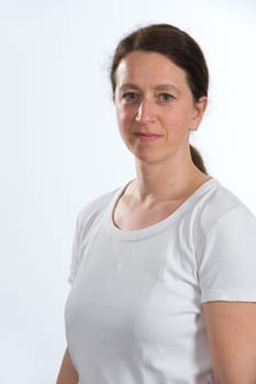 Woman in White Shirt