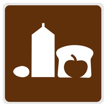 road sign - camp store, with path