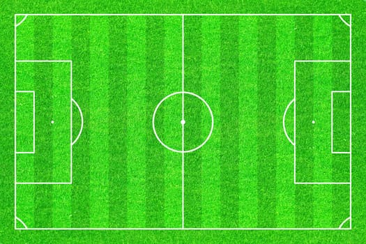 Soccer / Football field with white lines on green grass
