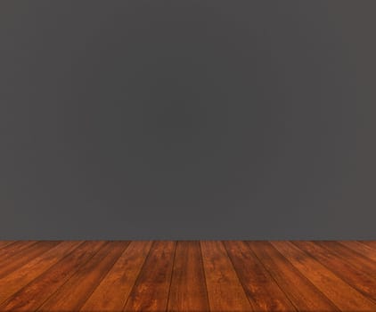 wooden floor with black painted unstructured wall