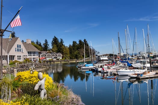 Bainbridge Island Harbor Docks Piers Sailboats Washington Pacific Northwest