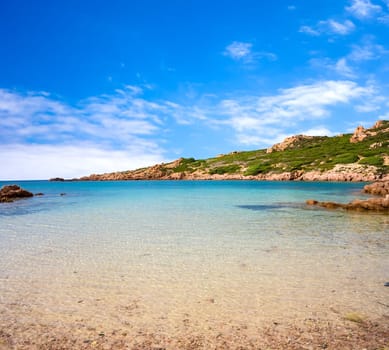 beautiful bay with clear turquoise water, Sardinia