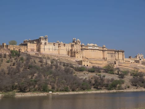 Beautiful Amber Fort near Jaipur city in Rajastan,India