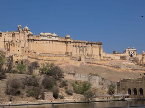 Beautiful Amber Fort near Jaipur city in Rajastan,India