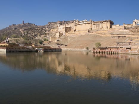 Beautiful Amber Fort near Jaipur city in Rajastan,India