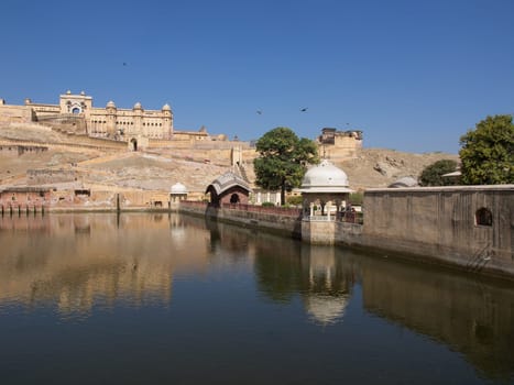 Beautiful Amber Fort near Jaipur city in Rajastan,India