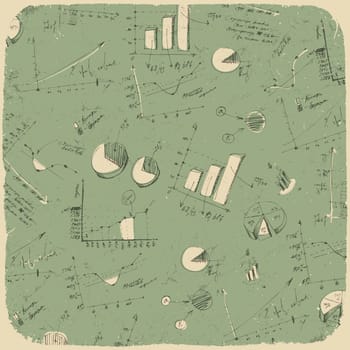 Business charts. Retro styled background, vector illustration, EpS10.
