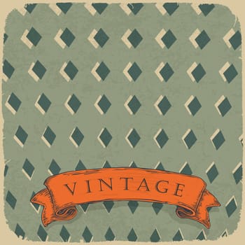 Circus ornamented retro card, vector background