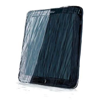 Digital pad vector illustration. All colors and layers editable, for example, labels can be placed in the upper layer in overlay mode