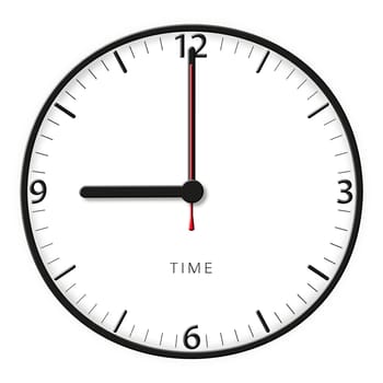 Classic station clock with a fixed time