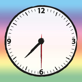 A classic station clock to use for presentations - Klassische Bahnhofsuhr mit bestimmter Uhrzeit