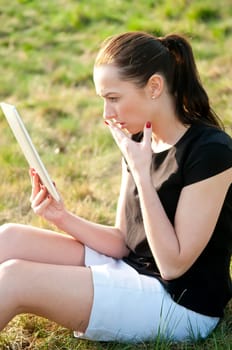 Woman with digital tablet