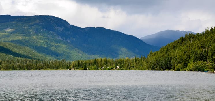 View from the boat launch at Alta Lake, near Whistler, British Columbia