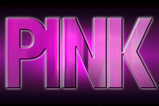 Pink written in pink letters on mystique background