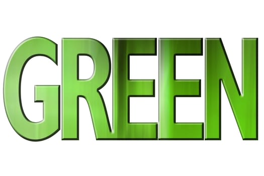 Green written in Green letters on mystique background