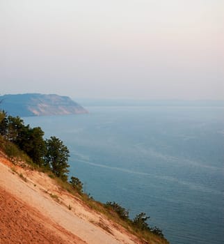 Sleeping bear dunes and Lake Michigan - sunset