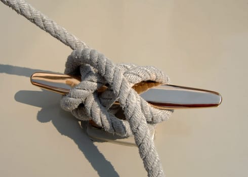 sailboat rope on cleat