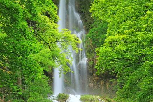 The waterfall of Bad Urach,Swabian Alb,Baden-Württemberg,Germany