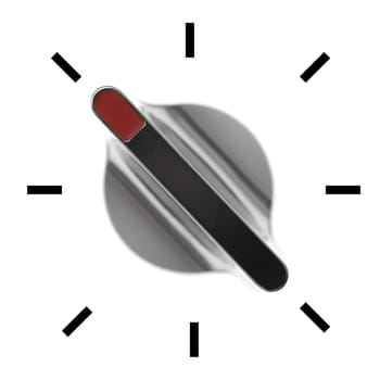 A control switch isolated against a white background