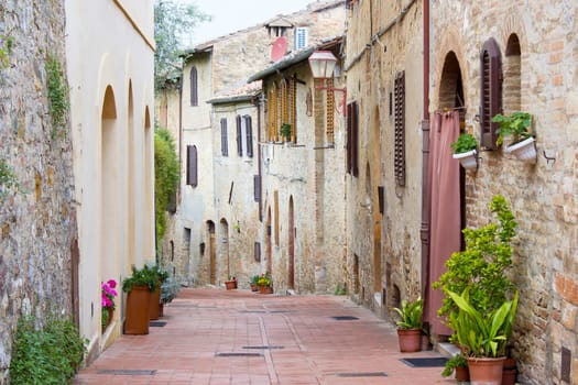 San Gimignano - small walled medieval hill town in the province of Siena, Tuscany, Italy