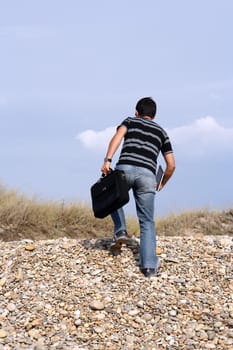 man on the beach