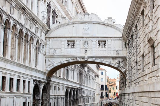 View of Bridge of Sighs in Venice, Italy