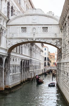 View of Bridge of Sighs in Venice, Italy