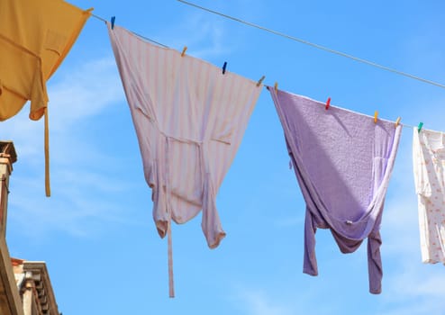Clothes hanging to dry on a clothes-line