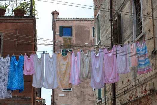 Clothes hanging to dry on a clothes-line