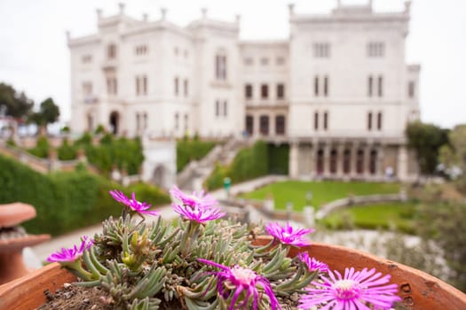 View of Miramare castle, Trieste - Italy