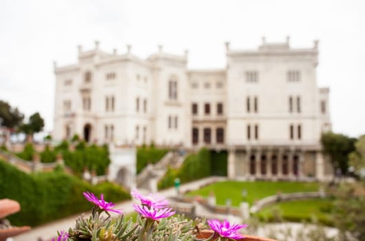 View of Miramare castle, Trieste - Italy