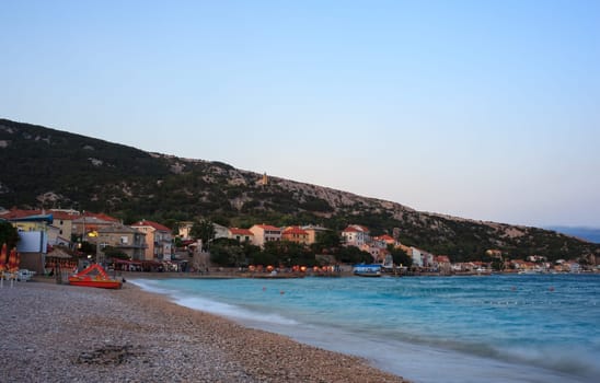 View of Baska, Krk island in Dalmatia - Croatia