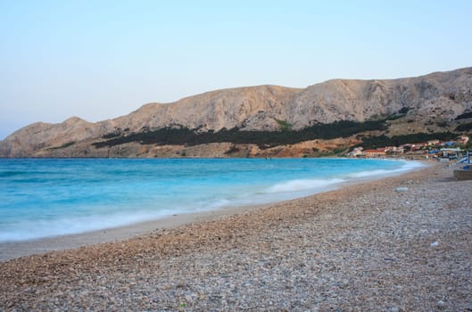 View of Baska, Krk island in Dalmatia - Croatia