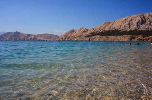 View of Baska, Krk island in Dalmatia - Croatia