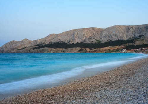 View of Baska, Krk island in Dalmatia - Croatia