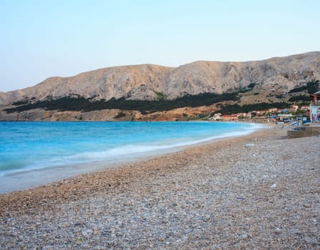 View of Baska, Krk island in Dalmatia - Croatia