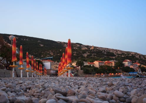 View of Baska, Krk island in Dalmatia - Croatia