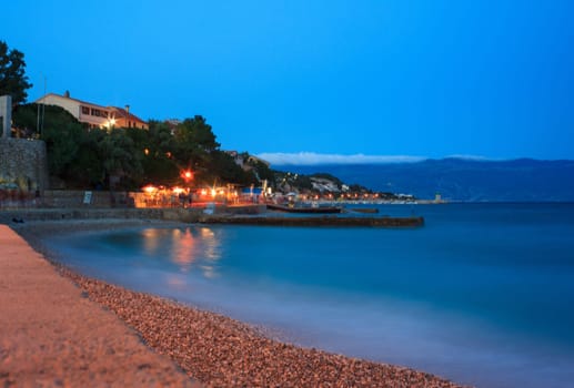 View of Baska, Krk island in Dalmatia - Croatia