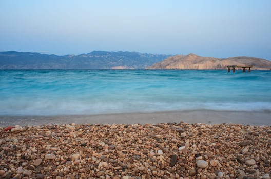 View of Baska, Krk island in Dalmatia - Croatia