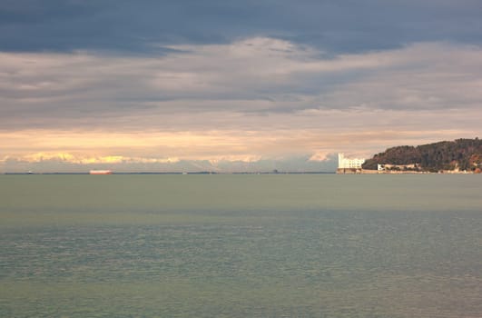 View of famous Miramare castle in Trieste - Italy